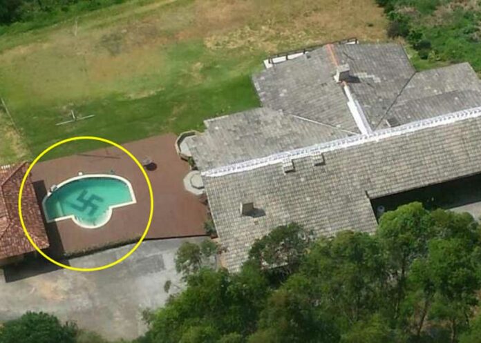Símbolo nazi en piscina de Brasil piscina-símbolo-nazi-brasil