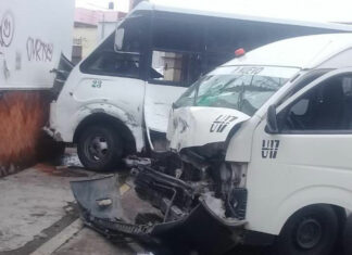 Dos accidentes de transporte público dejan seis lesionados en Puebla
