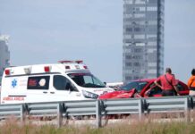 Volcó su auto en vía Atlixcáyotl por culpa de otro que huyó accidente-via-atlixcayotl