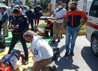 Pipa y ruta S19 chocan y dejan 5 lesionados en bulevar Hermanos Serdán