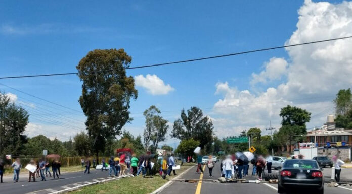 Bloquean la Tlaxcala-Texmelucan por segundo día consecutivo