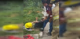 Rescatan a hombre ebrio que cayó al río Atoyac