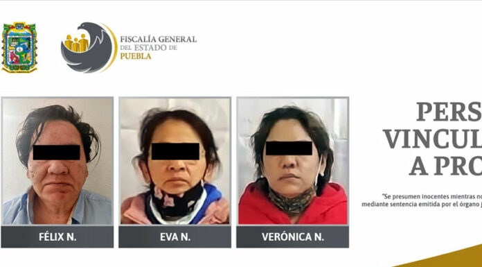 Por doble homicidio vinculan a proceso a trío en Texmelucan