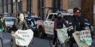 Pacientes y activistas participan en recorrido “Rodando y donando”