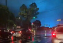 Captan luces azules en el cielo durante el sismo en CDMX