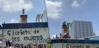 Instalan “antimonumenta” en la ex Glorieta Cristóbal Colón