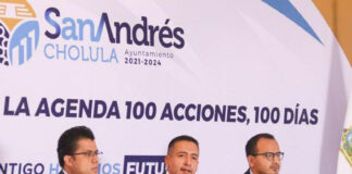 Presentan agenda de los 100 días en San Andrés Cholula