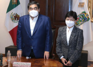 Celebran Lilia Cedillo y Miguel Barbosa primera reunión