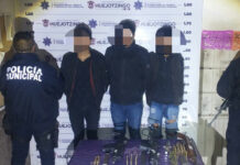 Con armas de uso exclusivo detienen a cuatro en Huejotzingo
