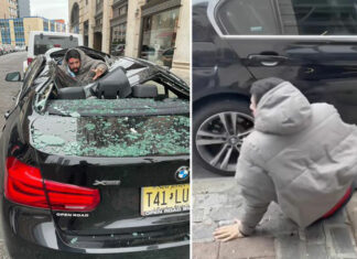 ¡Insólito! Hombre sobrevive tras caer del noveno piso y aterrizar en un BMW