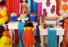 Niña celebra su cumpleaños con temática de ‘El Juego del Calamar’