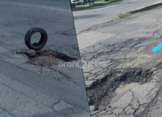 Vecinos tapan baches en Cuautlancingo ante negativa municipal