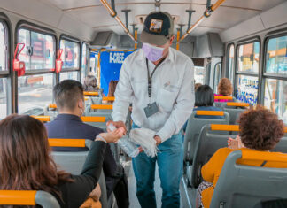 Supervisa SMT medidas sanitarias en transporte público smt