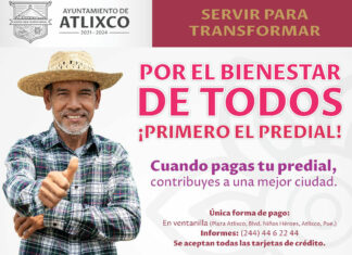 ¡Aprovecha! Anuncian descuentos para predial en Atlixco