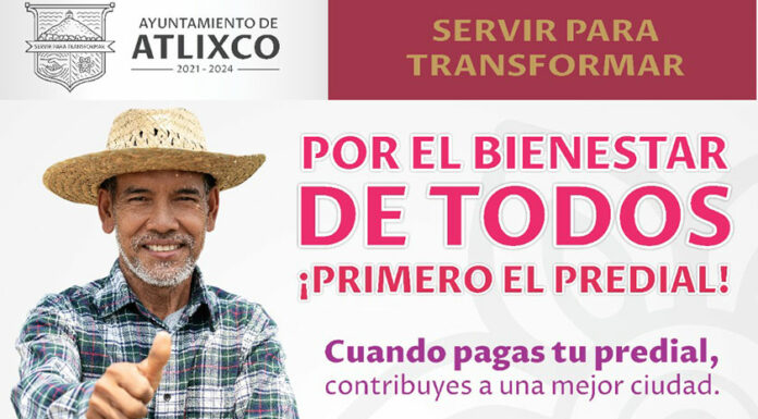 ¡Aprovecha! Anuncian descuentos para predial en Atlixco
