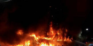 Reportan fuerte incendio en el Mercado Sonora