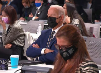 Se queda dormido Joe Biden durante la COP26