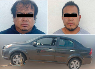 Roban Uber y chocan patrulla en Jardines de San Manuel uber