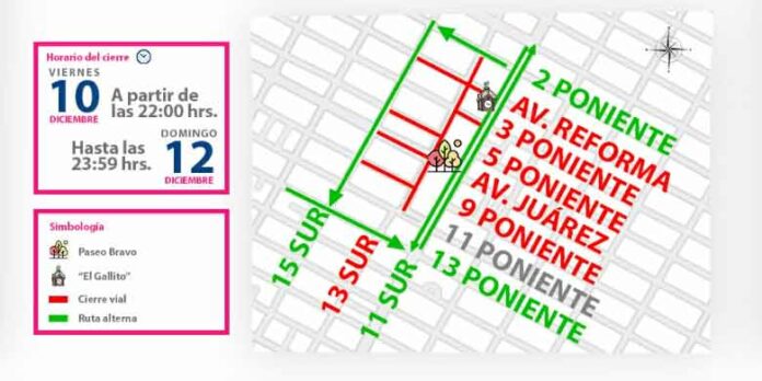 Habrá operativo será el sábado 11 y domingo 12 de diciembre, en la zona del Paseo Bravo.