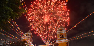Explosión de pirotecnia derriba barda de templo en Tenancingo La explosión causó temor entre las personas que asistían a los festejos de la virgen de Guadalupe. Foto: Es Imagen // Ilustrativa