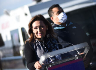 Seguridad y Salud, prioridades de Lorena Cuéllar en Tlaxcala Cuéllar Cisneros destacó que la delincuencia ha disminuido en un 14.5% en lo que va de su administración estatal. Foto: Es Imagen