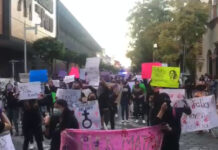 Mujeres marchan en Tehuacán y exigen justicia para Ana Karen Caminaron por las calles principales de la ciudad para expresar su hartazgo hacia la violencia contra las mujeres. Foto: Especial