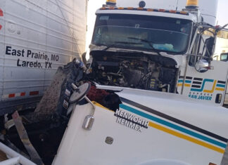 Choque de trailers en la autopista a Nuevo Laredo Choque