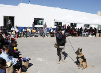 Policías conviven con adolescentes y niños del SMDIF fueron testigos de la labor que desempeñan los policías municipales.