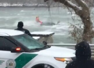 Cae mujer con su auto a las cataratas del Niágara
