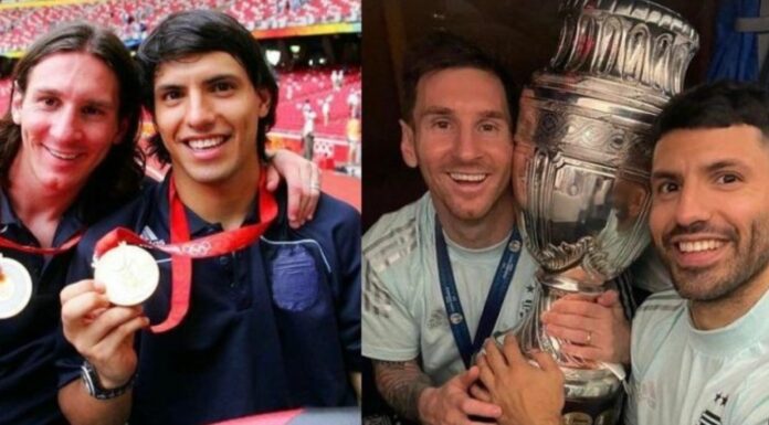 “Te voy a extrañar”: Messi se despide del “Kun” Agüero