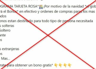 Circula falso enlace para tramitar apoyo de programa “Tarjeta Rosa”
