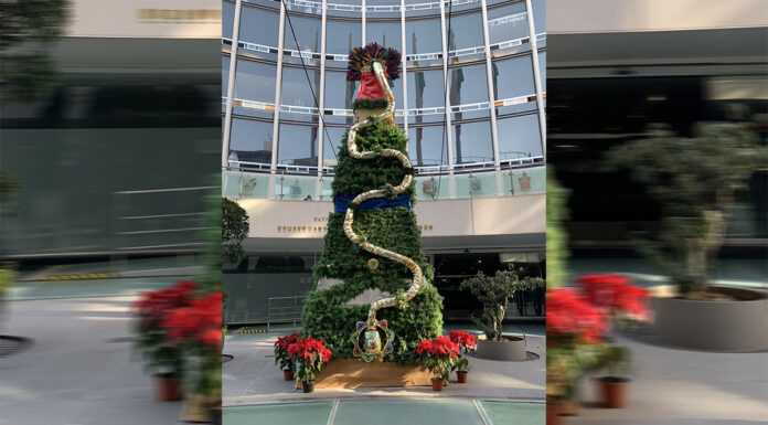 Navidad en el Senado… ¿con Quetzalcóatl y penachos? arbol senado