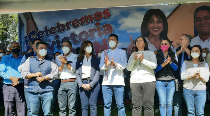 Panistas celebran triunfo de Augusta Díaz de Rivera augusta