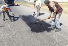 Realizan bacheo en federal México-Puebla bacheo