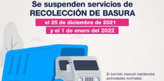 Suspenderán recolección de basura por Navidad y Fin de año No se brindará el servicio en aquellas colonias en las que los camiones para recolectar basura pasan martes, jueves y sábado.