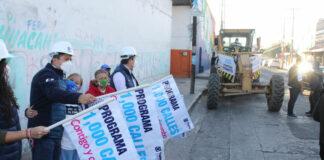 Arranca rehabilitación de calles en Granjas Mayorazgo El programa 1000 calles prioriza secundarias, reiteró Rivera Pérez al señalar que antes de los 120 días de su gestión se habrán trabajado 385.