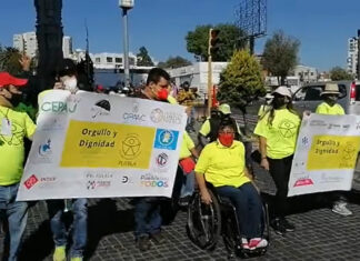 Marcha de Personas con Discapacidad recorre Puebla marcha