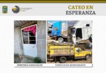 Localizan tres vehículos durante cateo en Esperanza cateo