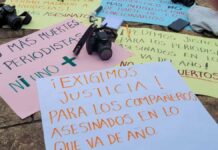 Identifican a homicidas de las periodistas Yesenia Mollinedo y Sheila García Periodistas protestan por asesinato de compañeros
