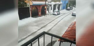 ¡La primera del año! Granizada pinta de blanco a Puebla Puebla