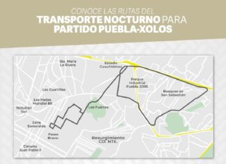 Habilitarán transporte nocturno por partido Puebla-Xolos