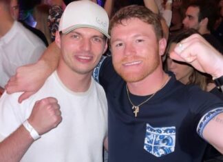 El “Canelo” y Verstappen se van de fiesta en Miami