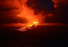 Volcán Wolf de las Islas Galápagos hace erupción