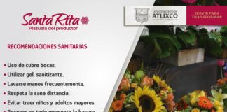 Refuerzan medidas de prevención en la Plazuela de Santa Rita