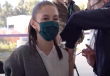 Aplican refuerzo anti covid a Claudia Sheinbaum Sheinbaum