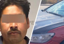 Policía Estatal detiene a hombre por robo de automóvil Agentes de la Policía Estatal reportaron la detención del conductor, quien manejaba la unidad robada en Santa Clara Ocoyucan. Foto: Especial