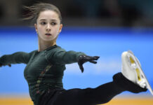 Kamila Valieva está limpia y es inocente: entrenadora Kamila Valieva hizo historia en Beijin al convertirse en la primera mujer en realizar un salto cuádruple en los Juegos Olímpicos,, Foto: Twitter