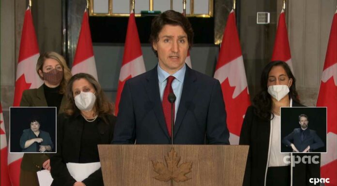 Trudeau anuncia nuevas sanciones contra Rusia Trudeau