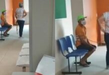Mujer amarra a su marido para llevarlo a la vacuna anti covid