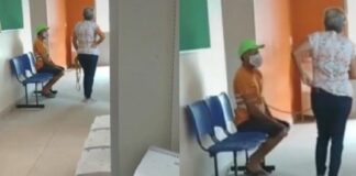 Mujer amarra a su marido para llevarlo a la vacuna anti covid